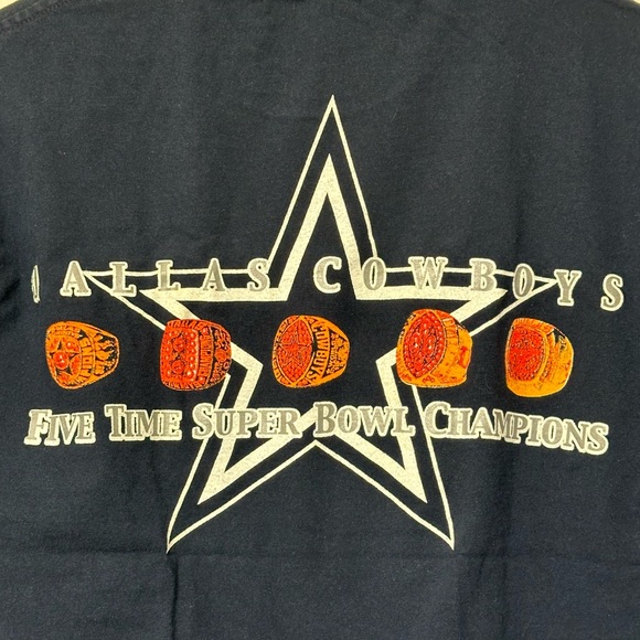 NFL Dallas Cowboys Die Hard Football Club For Life Short Sleeve Shirt Vintage 90 - Picture 4 of 5